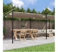 vidaXL Pergola avec toit coulissant Taupe 589x292x230 cm