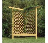 vidaXL Pergola d'angle en bois de pin imprégné avec banc 166x81x174 cm
