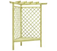 vidaXL Pergola d'angle avec siège 130x130x197 cm Pin imprégné