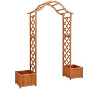 vidaXL Bois Pin Massif Pergola de Jardin avec Jardinière Arche de Pergola Décoration Entrée Allée de Jardin Patio Arrière-Cour Extérieur