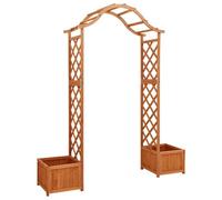 vidaXL Bois Pin Massif Pergola de Jardin avec Jardinière Arche de Pergola Décoration Entrée Allée de Jardin Patio Arrière-Cour Extérieur