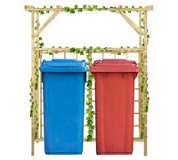 vidaXL Pergola de jardin pour poubelles - Bois