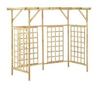 vidaXL Pergola de Jardin pour Poubelles Triples Support pour Roses Plantes Grimpantes Patio Terrasse Extérieur Bois de Pin Imprégné