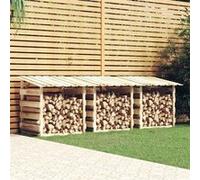 vidaXL Pergolas avec toits 3 pcs 100x90x100 cm Bois de pin imprégné Bois G