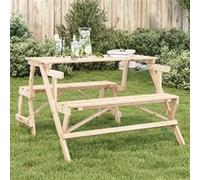 vidaXL Table de pique-nique avec bancs sapin massif 2 en 1 convertible, banc de pique-nique, banc de pique-nique de jardin, 4008991