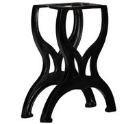 vidaXL Pied de banc 2 pcs Cadre en X Fonte