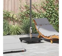 vidaXL Pied de parasol 30kg Noir Granite Carré