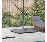 vidaXL Pied de parasol Aspect bois gris foncé 100 x 100 x 4 cm Acier