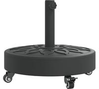 vidaXL Pied de parasol avec roulettes pour mât Ø38/48 mm 27 kg Rond