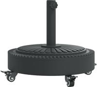 vidaXL Pied de parasol avec roulettes pour mât Ø38/48 mm 27 kg Rond