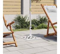 vidaXL Pied de parasol blanc 44x44x31 cm Fonte
