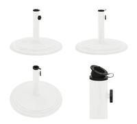 vidaXL Pied de parasol blanc 45x45x30 cm Fonte - Pied de parasol - Pied de parasol de jardin - Pied de parasol - Support de parasol