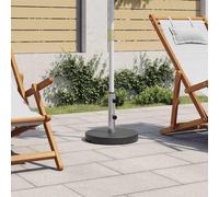 vidaXL Pied de parasol Granit 20 kg Rond Noir
