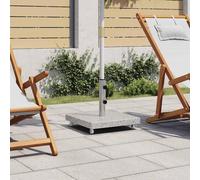 vidaXL Pied de parasol granit 30 kg carré gris