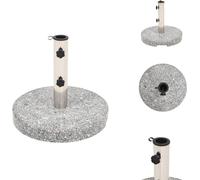 vidaXL Pied de parasol Granit Rond 20 kg - Pied de parasol