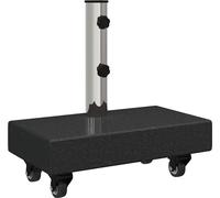 Support de parasol vidaXL, 25 kg, noir, en granit, rectangulaire