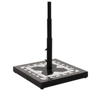 vidaXL Pied de parasol noir et blanc Carré 12 kg