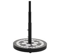 vidaXL Pied de parasol noir et blanc rond 12 kg