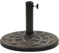 vidaXL Pied de parasol Rond 19 kg Bronze Polyrésine