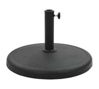 vidaXL Pied de parasol Rond 19 kg Noir Polyrésine