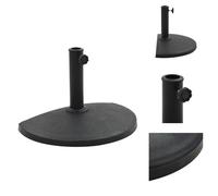 vidaXL Pied de parasol semi-circulaire 9 kg noir polyrésine - Pied de parasol