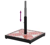 vidaXL Pied de parasol Terracota et Blanc Carré 12 kg