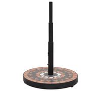 vidaXL Pied de parasol Terracota et Blanc Rond 12 kg
