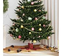 vidaXL Pied de Sapin de Noël 1.73 Rouge 50 x 50 x 15,5 cm Acier
