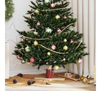 vidaXL Pied de Sapin de Noël 1.73 Rouge 50 x 50 x 16 cm Pin massif