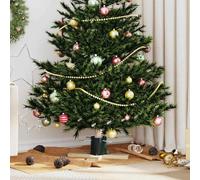 vidaXL Pied de Sapin de Noël 1.73 Vert 50 x 50 x 16 cm Pin massif