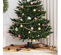vidaXL Pied de Sapin de Noël 1.73 Vert 50 x 50 x 15,5 cm Acier, Support d'arbre en étoile, Moderne, Durable pour Les fêtes, Design Minimal pour intérieur et extérieur