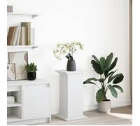 vidaXL Piédestal avec rangement blanc 31x30x60 cm bois d'ingénierie, vitrine, présentoir, étagère de présentation, stand d'exposition
