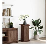 vidaXL Piédestal avec rangement chêne marron bois d'ingénierie, vitrine, présentoir, étagère de présentation, stand d'exposition, table d'extrémité