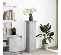 vidaXL Piédestal avec rangement gris béton 31x30x90 cm bois ingénierie