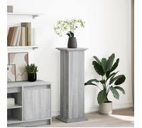 vidaXL Piédestal avec rangement sonoma gris bois d'ingénierie, vitrine, présentoir, étagère de présentation, stand d'exposition, table d'extrémité