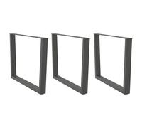 Vidaxl Pieds De Table À Manger Forme De V 3 Pcs 100x(72-73,3) Cm Acier