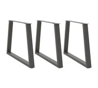 Vidaxl Pieds De Table À Manger Forme De V 3 Pcs 100x(72-73,3) Cm Acier