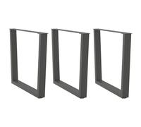 Vidaxl Pieds De Table À Manger Forme De V 3 Pcs 80x(72-73,3) Cm Acier
