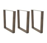 Vidaxl Pieds De Table À Manger Forme De V 3 Pcs 90x(72-73,3) Cm Acier