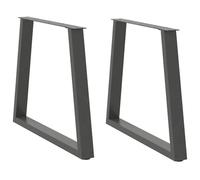 Vidaxl Pieds De Table À Manger Forme V 2 Pcs Anthracite 70x(72-73,3)Cm