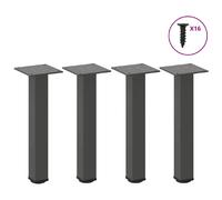 vidaXL Pieds de Table Basse 4 pièces Anthracite 42-44 cm Acier