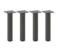 vidaXL Pieds de Table Basse 4 pièces Anthracite 42-44 cm Acier