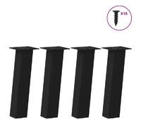 vidaXL Pieds de table basse 42 cm - Noir