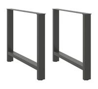 Vidaxl Pieds De Table Basse Anthracite 2 Pcs 100x(72-73) Cm Acier