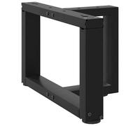 vidaXL Pieds de table basse en forme de T 2 pcs noir 50x25x(30-31) cm