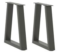 vidaXL Pieds de Table Basse en Forme de V 2 pièces Anthracite 28 x (42-43,3) cm Acier