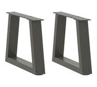 vidaXL Pieds de table basse en forme de V, 2 pièces, anthracite, 30 x (30-31,3) cm, acier 4012522 Or