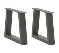 Vidaxl Pieds De Table Basse En Forme De V, 2 Pièces, Anthracite, 50 X (30-31,3) Cm, Acier Anthracite