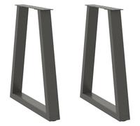 Vidaxl Pieds De Table Basse En Forme De V, 2 Pièces, Anthracite, 70 X (42-43,3) Cm, Acier Anthracite
