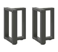 vidaXL Pieds de table basse forme de T 2pcs anthracite 28x25x(42-43)cm